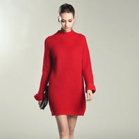 Knitted Cotton Sweater Dresses-Dresses-Golonzo