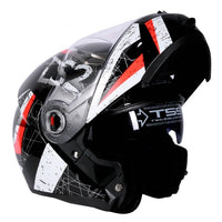 LS2 FF370 Motorcycle Racer Helmet - Flip up Full Face Dual Lens with Sun Visor-Motorcycle Helmets-Golonzo
