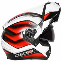 LS2 FF370 Motorcycle Racer Helmet - Flip up Full Face Dual Lens-Motorcycle Helmets-Golonzo