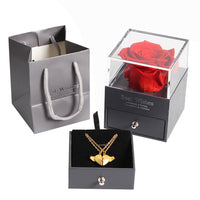 Preserved Rose Beauty and The Beast Eternal Flower Jewelry Box-Necklace-Golonzo