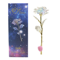 Wishing Galaxy Rose - LED Flashing Flowers In Glass Dome-Artificial flower-Golonzo