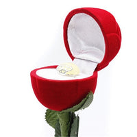 Rose Love Heart Romantic Wedding Ring Box Cases-Packing Organizers-Golonzo