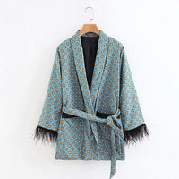 Fashion jacket women loose - kimono coat-Coats and Jackets-Golonzo