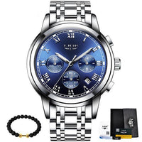 Luxury Watch Mens Quartz Stainless Steel Fashion Chronograph Watch-Watch-Golonzo