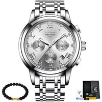 Luxury Watch Mens Quartz Stainless Steel Fashion Chronograph Watch-Watch-Golonzo