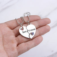 Best Friends Honey Love Couple Pendant Necklace Good Friends Friendship Jewelry Gift-Necklace-Golonzo