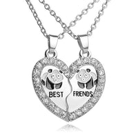 Best Friends Honey Love Couple Pendant Necklace Good Friends Friendship Jewelry Gift-Necklace-Golonzo