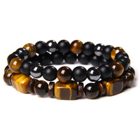 Chains Bracelet Set - Tiger Eye Stone Bracelets Natural-Bracelets-Golonzo