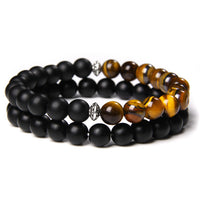 Chains Bracelet Set - Tiger Eye Stone Bracelets Natural-Bracelets-Golonzo