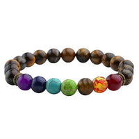Reiki Healing Natural Lava Stone Chakra Balance Beads Bracelet-Bracelet-Golonzo