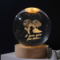 Crystal Ball 3D Laser Engraved Solar System Ball with Touch Switch LED Light-LED Light Bulbs-Golonzo