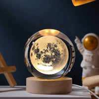 Crystal Ball 3D Laser Engraved Solar System Ball with Touch Switch LED Light-LED Light Bulbs-Golonzo
