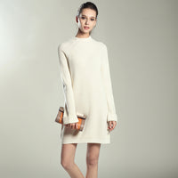 Knitted Cotton Sweater Dresses-Dresses-Golonzo
