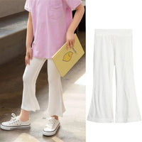 Girls High Waist Flared Pants Stretch Leggings-Pants-Golonzo