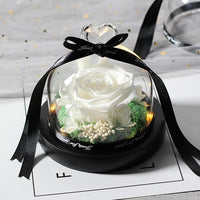 Enchanted LED Light Beauty Rose in a Glass with Black Base-Artificial flower-Golonzo