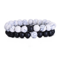 2Pcs/Set Couples Distance Classic Natural Stone Bracelet-Bracelets-Golonzo