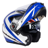 LS2 FF370 Motorcycle Racer Helmet - Flip up Full Face Dual Lens with Sun Visor-Motorcycle Helmets-Golonzo