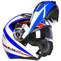 LS2 FF370 Motorcycle Racer Helmet - Flip up Full Face Dual Lens-Motorcycle Helmets-Golonzo