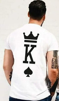 Fashion King Queen Heart Couple Tshirts-Shirts and Tops-Golonzo