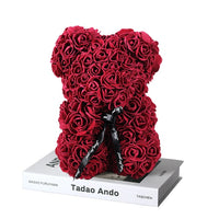 Rose Teddy Bear - Artificial Flowers Gifts-Artificial flower-Golonzo