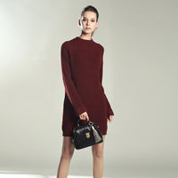 Knitted Cotton Sweater Dresses-Dresses-Golonzo