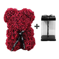 Rose Teddy Bear - Artificial Flowers Gifts-Artificial flower-Golonzo