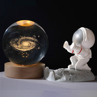 Crystal Ball 3D Laser Engraved Solar System Ball with Touch Switch LED Light-LED Light Bulbs-Golonzo