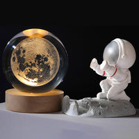 Crystal Ball 3D Laser Engraved Solar System Ball with Touch Switch LED Light-LED Light Bulbs-Golonzo