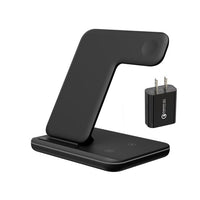3 in 1 Wireless Charger Stand 15W Qi Fast Charging Dock Station-Wireless Chargers-Golonzo