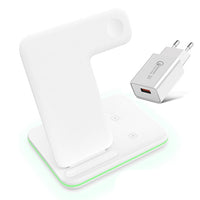 3 in 1 Wireless Charger Stand 15W Qi Fast Charging Dock Station-Wireless Chargers-Golonzo