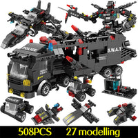 SWAT Team Lego Set Transformer Truck-Toys-Golonzo