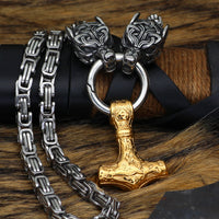 Viking Thor Hammer Necklace-Necklaces-Golonzo