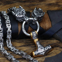 Viking Thor Hammer Necklace-Necklaces-Golonzo