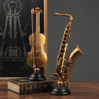 Statue Violin Saxophone sculpture music home decor-statue-Golonzo